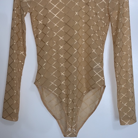2 for $25 FOREVER 21 Women's Sexy Mesh See-through Bodysuit - Picture 4 of 12